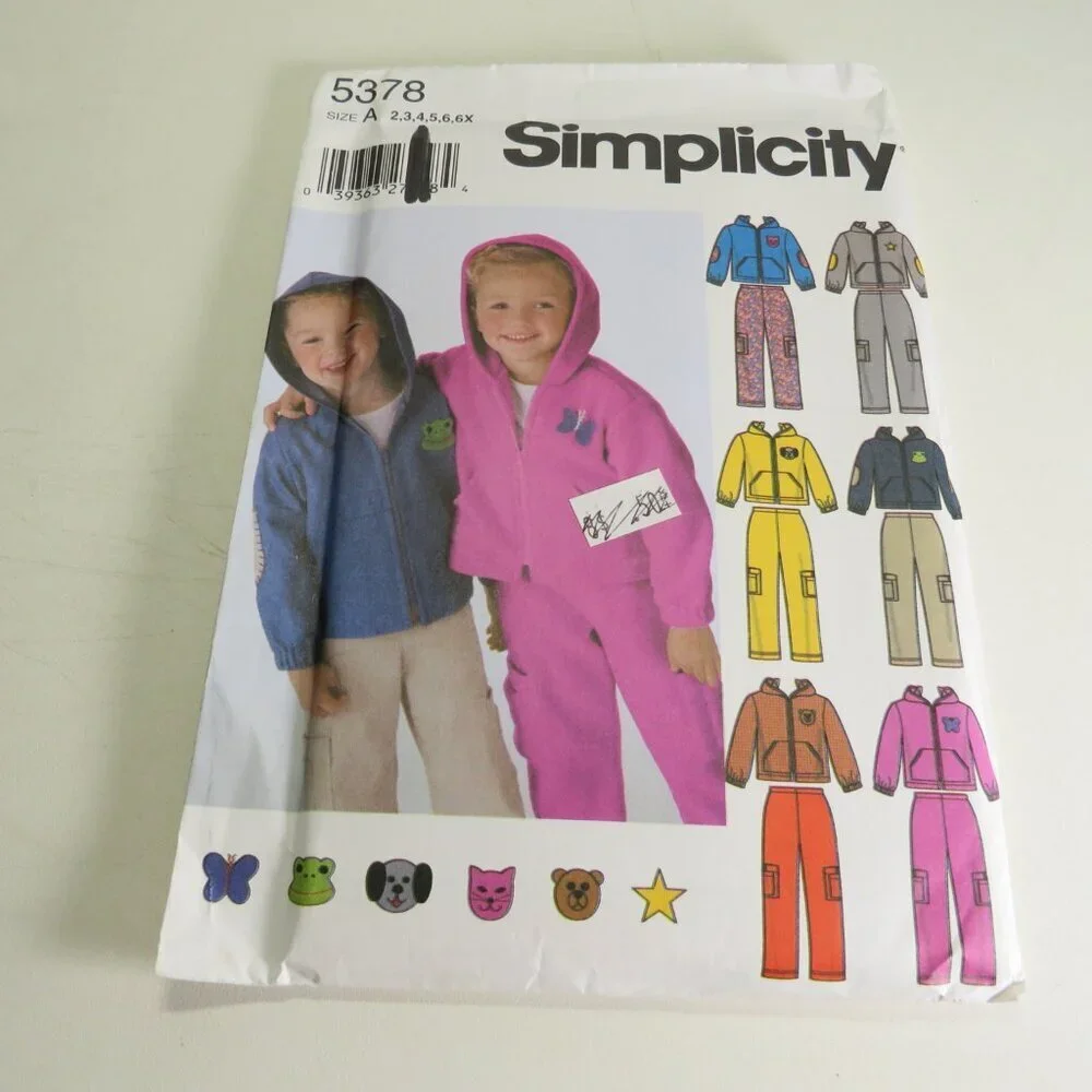 Simplicity 5378 Clothing Pattern Jacket Coat Snow Pants 2 - 6X UNCUT